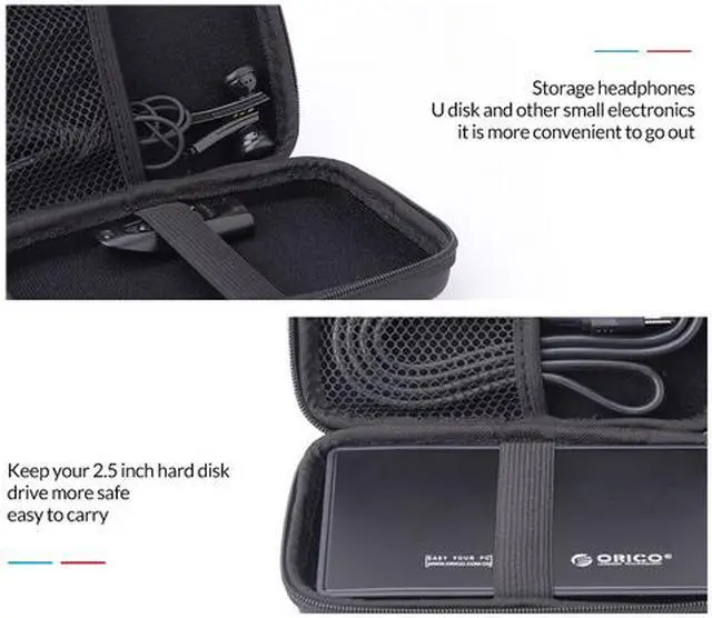 Alt view image 4 of 7 - [5 Color in Pack] ORICO Portable 2.5 inch HDD Protective Carry Case Cover Bag Carrying Shell Case for 2.5" HDD Protector Bag