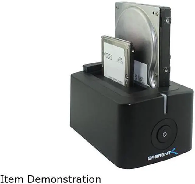 Alt view image 3 of 3 - Sabrent EC-HDD2 USB 3.0 to SATA Dual Bay External Hard Drive Docking Station for 2.5 or 3.5in HDD, SSD with Hard Drive Duplicator/Cloner