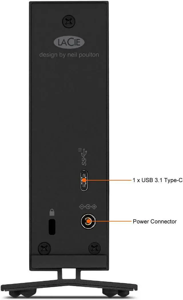 Alt view image 6 of 16 - LaCie d2 Professional 8TB USB 3.1, type-C Desktop Drive STHA8000800 Black