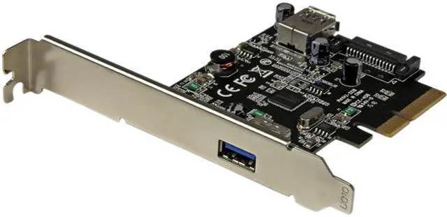 Main image of StarTech 2-Port USB 3.1 (10Gbps) Card, USB-A, 1x External, 1x Internal, PCIe