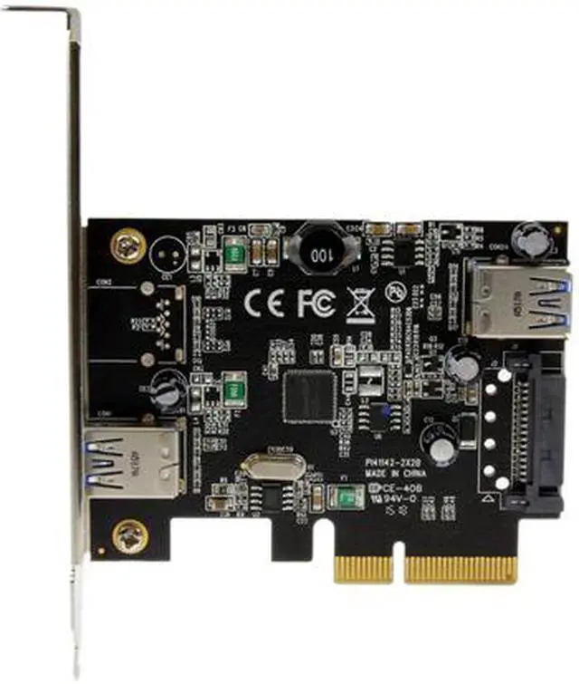 Alt view image 3 of 4 - StarTech 2-Port USB 3.1 (10Gbps) Card, USB-A, 1x External, 1x Internal, PCIe