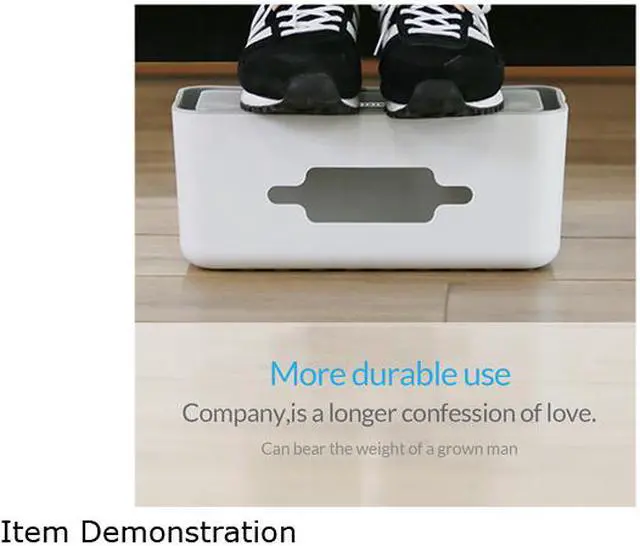 Alt view image 4 of 6 - ORICO Cable Management Box Organizer with Smartphone Holder Wire, Charger Line, USB Network HUB Cable Management Box - White (CMB-18)