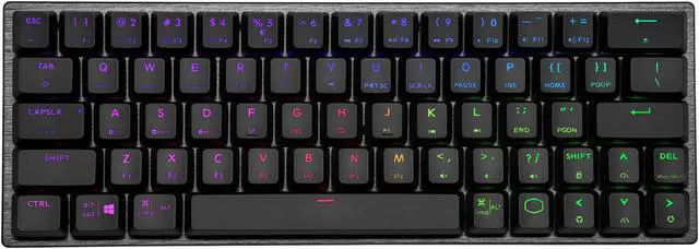 Alt view image 7 of 9 - Cooler Master SK622 Wireless 60% Mechanical Keyboard with Low Profile Blue Switches, New and Improved Keycaps, and Brushed Aluminum Design