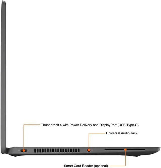 Alt view image 7 of 9 - Dell Latitude 7420 14" Notebook, Intel Core i7-1185G7, 16GB RAM, 256GB SSD, Windows 10 Pro, Carbon Fiber, Black (D8NF4)