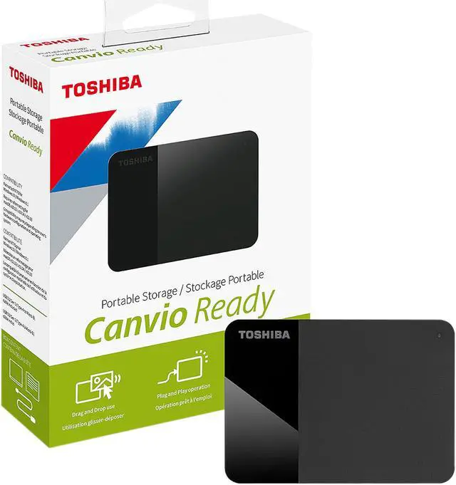 Alt view image 13 of 14 - Toshiba Canvio Ready 4TB Portable External Hard Drive USB 3.0 HDTP340XK3CA Black