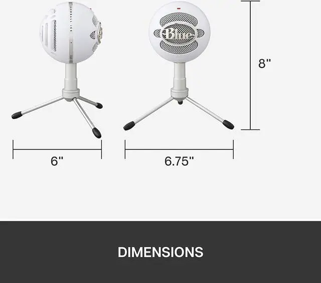 Alt view image 9 of 10 - Blue Snowball iCE USB Microphone for PC, Mac, Gaming, Recording, Streaming, Podcasting, with Cardioid Condenser Mic Capsule, Adjustable Desktop Stand and USB cable, Plug 'n Play – Off White