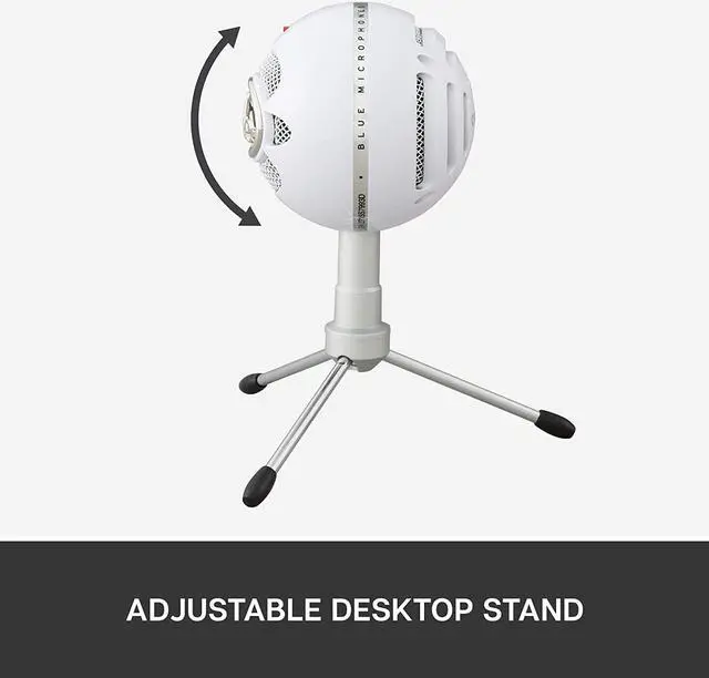 Alt view image 7 of 10 - Blue Snowball iCE USB Microphone for PC, Mac, Gaming, Recording, Streaming, Podcasting, with Cardioid Condenser Mic Capsule, Adjustable Desktop Stand and USB cable, Plug 'n Play – Off White