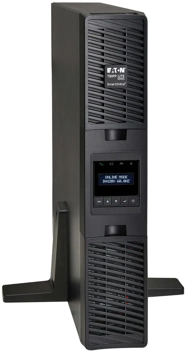 Alt view image 6 of 10 - Tripp Lite series SmartOnline 750VA 675W 120V Double-Conversion UPS - 8 Outlets, Extended Run, Network Card Included, LCD, USB, DB9, 2U Rack/Tower (SU750RTXLCD2UN)