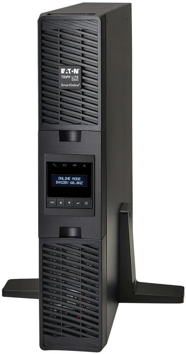 Alt view image 8 of 10 - Tripp Lite series SmartOnline 750VA 675W 120V Double-Conversion UPS - 8 Outlets, Extended Run, Network Card Included, LCD, USB, DB9, 2U Rack/Tower (SU750RTXLCD2UN)
