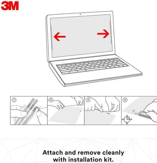 Alt view image 3 of 3 - 3M Privacy Filter for 14" Widescreen Laptops 16:9 PF140W9B