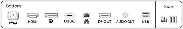 Alt view image 5 of 5 - Philips 243B1 24" (23.8" Viewable) 1920 x 1080 Full HD 75Hz IPS USB-C Display Port HDMI LCD Monitor