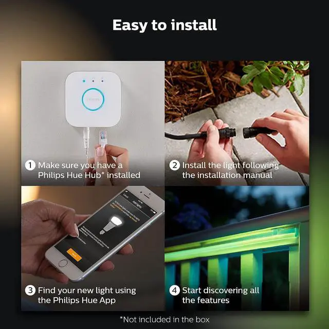 Alt view image 7 of 8 - Philips Hue 5M White & Color Ambiance Outdoor LightStrip