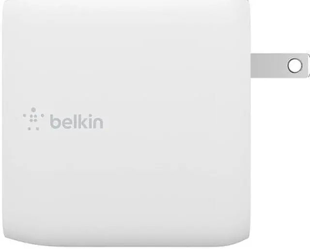 Alt view image 5 of 8 - Belkin 68W Dual USB-C Wall Mount GaN Charger PD Power Delivery for iPhone Fast Charger, MacBook Pro Charger, iPad Pro, Pixel, Galaxy, and More (WCH003DQWH)
