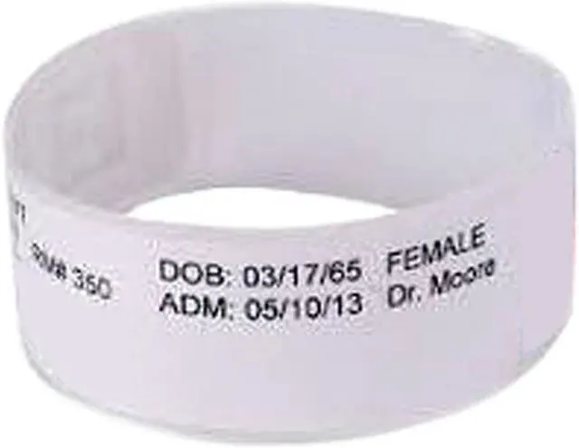 Main image of ZEBRA AIT CONSUMABLES WRISTBANDLABELS PAPERPET 8.5X11IN 216X279MM LASER LASERBAND DURA ADHESIVE CLOSURE ADULT HOLE PUNCHED 1000 SHEETSBOX PRICED PER BOX
