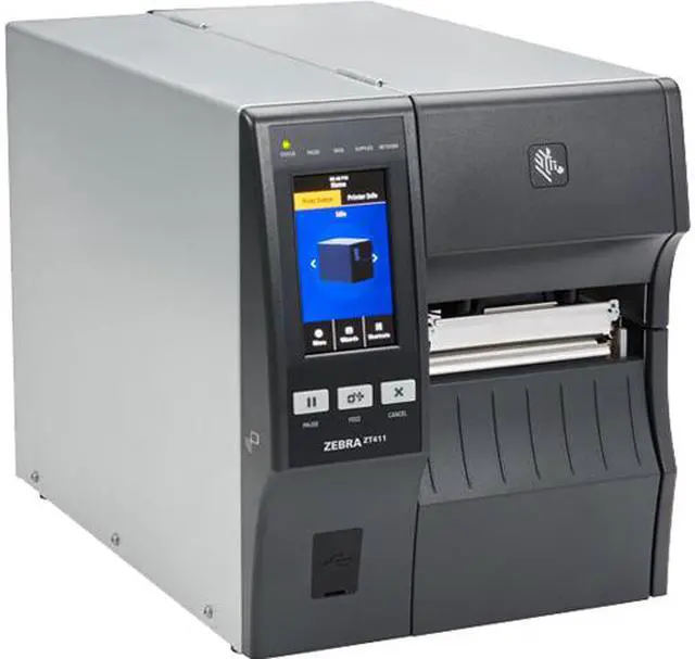 Main image of ZEBRA AIT PRINTER ZT411 4 203 DPI US CORD SERIAL USB 10100 ETHERNET BLUETOOTH 41MFI USB HOST PEEL W FULL REWIND EZPL TT