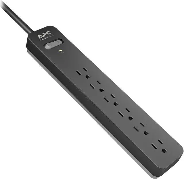 Main image of APC PE66 Essential 6-Outlet SurgeArrest w/ 6 Foot Cord, Black