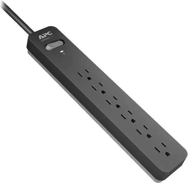 Main image of APC PE63 Essential SurgeArrest 6-Outlet Power Strip Surge Protector 540 Joules