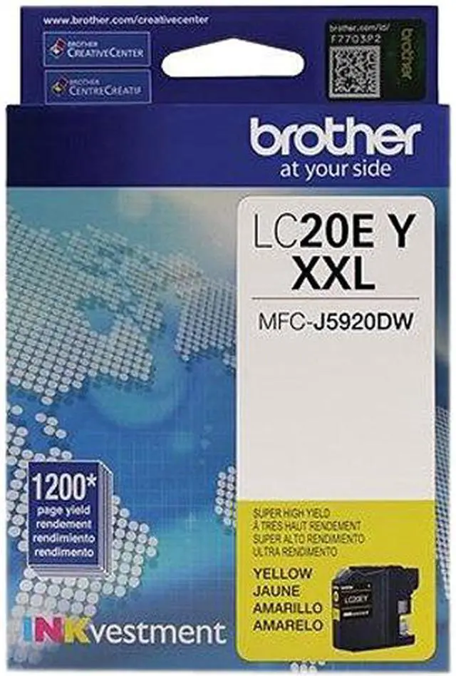 Main image of Brother LC20EYS INKvestment Super High Yield (XXL Series) Yellow Ink Cartridge