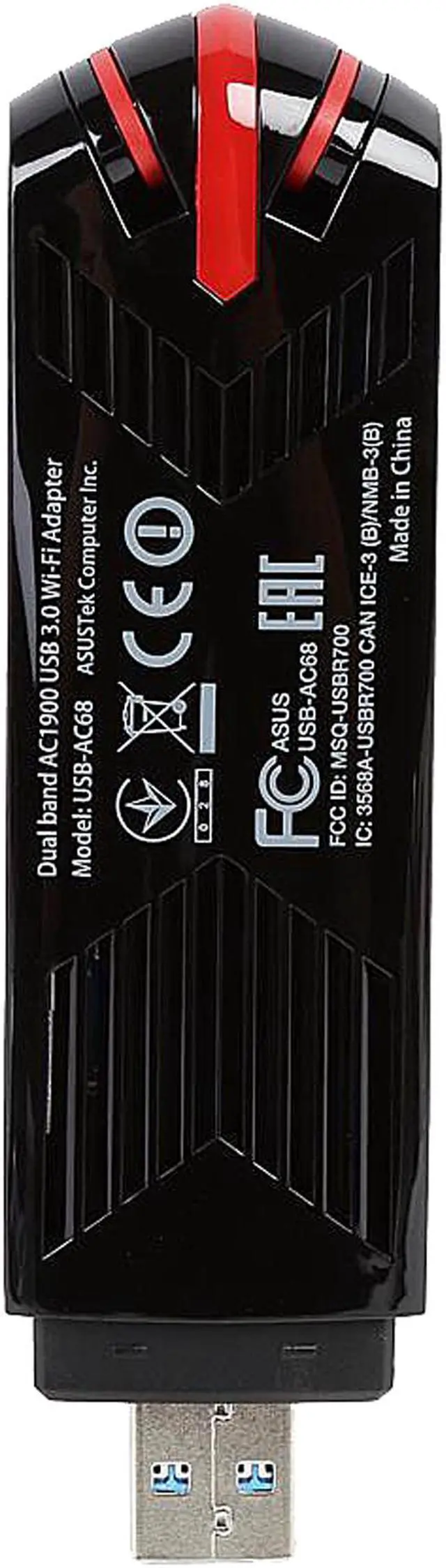 Alt view image 5 of 11 - ASUS USB-AC68 Dual-band AC1900 USB 3.0 Wi-Fi Adapter Retail with Included Cradle