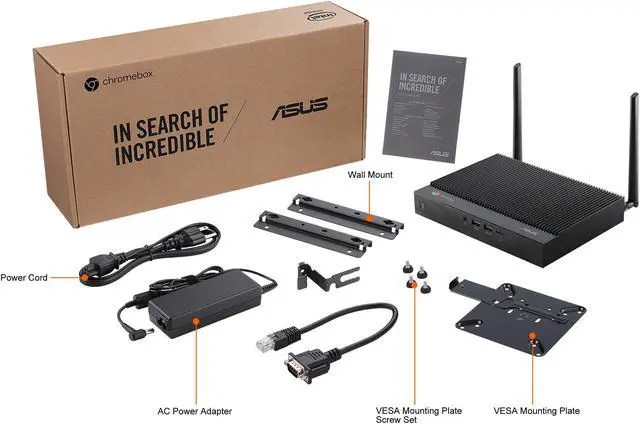Alt view image 8 of 8 - ASUS Fanless Chromebox with Intel Celeron 5205U Processor, 4 GB Memory, 32 GB eMMC Storage, VESA Mount, Chrome OS (CHROMEBOX4-FC017U)