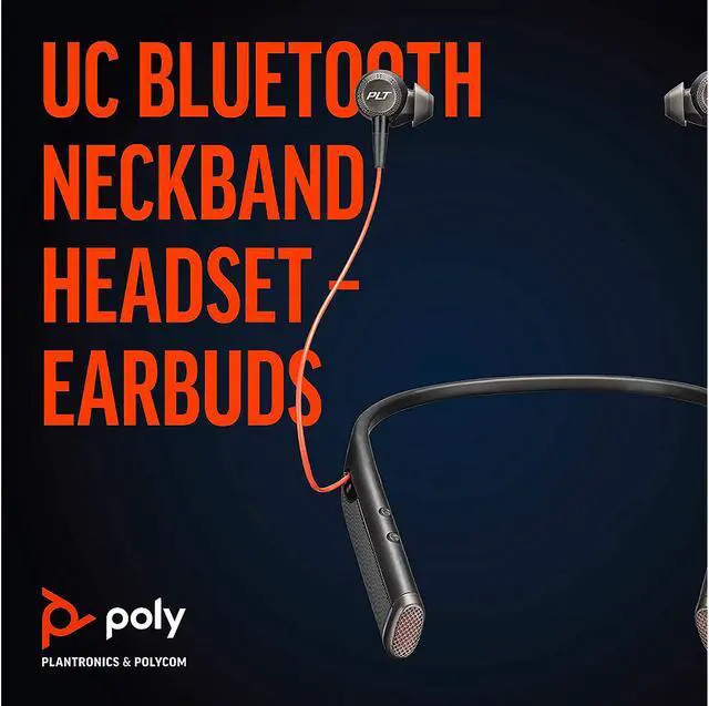 Alt view image 5 of 8 - Poly Voyager 6200 UC - Bluetooth Dual-Ear (Stereo)Earbuds Neckband Headset - USB-A Compatible to connect to your PC Mac - Works with Teams, Zoom & more - Active Noise Canceling, Black (208748-01)