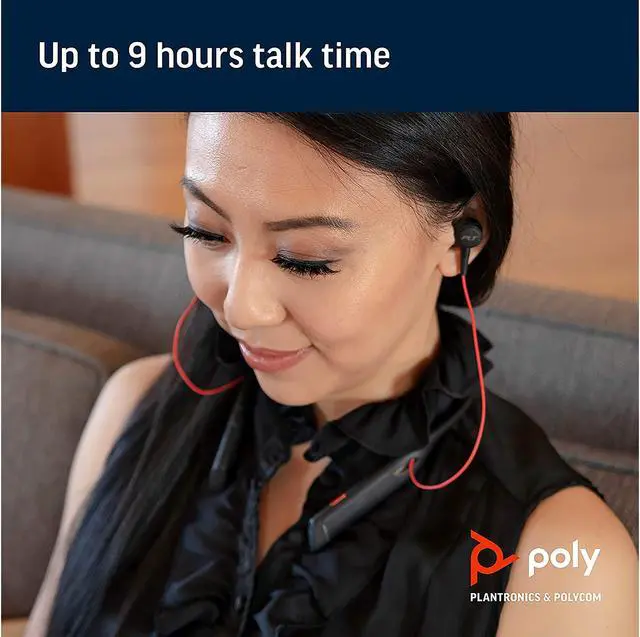 Alt view image 6 of 8 - Poly Voyager 6200 UC - Bluetooth Dual-Ear (Stereo)Earbuds Neckband Headset - USB-A Compatible to connect to your PC Mac - Works with Teams, Zoom & more - Active Noise Canceling, Black (208748-01)