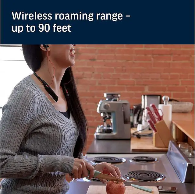 Alt view image 8 of 8 - Poly Voyager 6200 UC - Bluetooth Dual-Ear (Stereo)Earbuds Neckband Headset - USB-A Compatible to connect to your PC Mac - Works with Teams, Zoom & more - Active Noise Canceling, Black (208748-01)