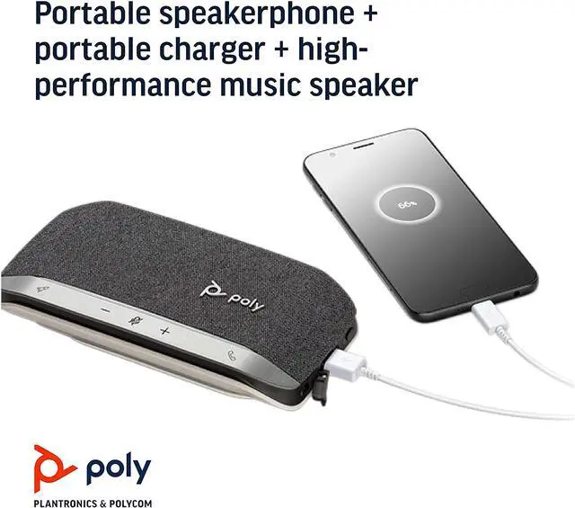 Alt view image 5 of 8 - Poly - Sync 20 USB-A Personal Smart - Speakerphone (Plantronics) - Connect to Cell Phone via - Bluetooth and PC/Mac via USB-A -Cable - Works with Teams, Zoom & More
