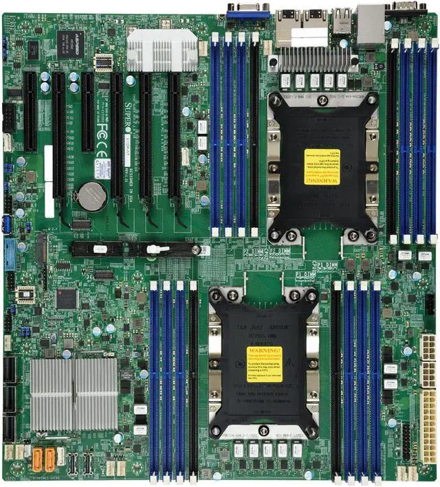 Alt view image 2 of 3 - Supermicro MBD-X11DPI-N Dual Socket P DDR4 C621 Dual LAN E-ATX Server Motherboard (Retail Package)