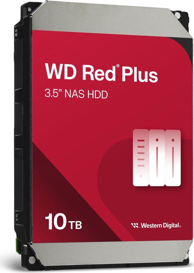 Alt view image 2 of 7 - WD Red Plus 10TB NAS Hard Disk Drive - 7200 RPM Class SATA 6Gb/s, CMR, 256MB Cache, 3.5 Inch - WD101EFBX-NE