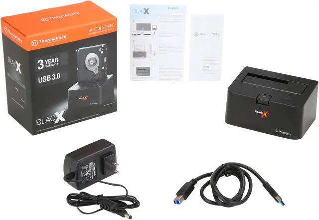 Alt view image 7 of 8 - Thermaltake BlacX 2.5"/3.5" SATA I/II/III USB 3.0 External Hard Drive Enclosure Docking Station ST0005U-D