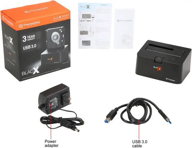 Alt view image 8 of 8 - Thermaltake BlacX 2.5"/3.5" SATA I/II/III USB 3.0 External Hard Drive Enclosure Docking Station ST0005U-D