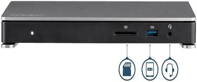 Alt view image 4 of 8 - StarTech.com TB3DOCK2DPPD Thunderbolt 3 Dock - 85W Power Delivery - Dual 4K Monitor Docking Station with USB Type C & DisplayPort (TB3DOCK2DPPD)
