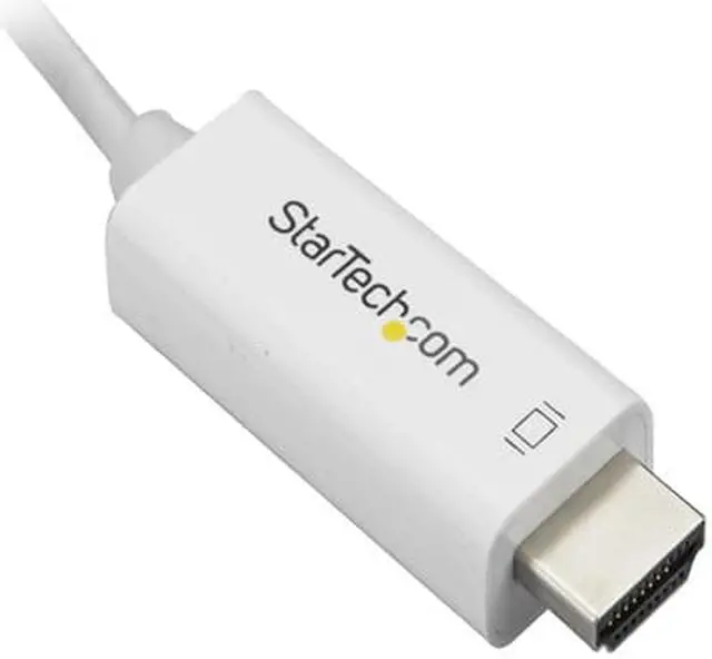 Alt view image 3 of 3 - StarTech CDP2HD2MWNL USB C to HDMI Cable - 2m / 6 ft - White - 4K at 60Hz - Computer Monitor Cable - USB C Cable - USB Type C to HDMI Cable