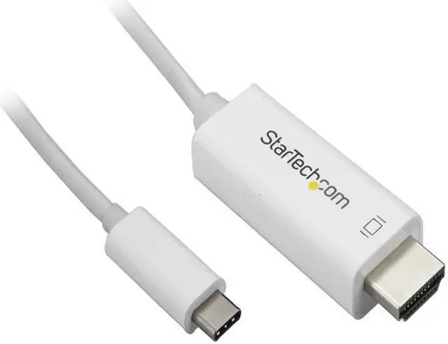 Main image of StarTech CDP2HD2MWNL USB C to HDMI Cable - 2m / 6 ft - White - 4K at 60Hz - Computer Monitor Cable - USB C Cable - USB Type C to HDMI Cable