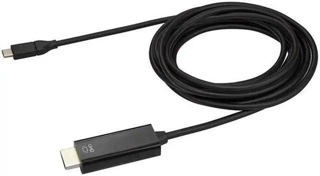 Alt view image 2 of 3 - StarTech CDP2HD3MBNL USB C to HDMI Cable - 3m / 10 ft - Black - 4K at 60Hz - Thunderbolt 3 Compatible - USB C Cable - Computer Monitor Cable