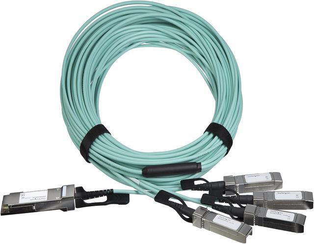 Alt view image 2 of 2 - StarTech.com QSFP4X10AO15 Cisco QSFP-4X10G-AOC10M Compatible QSFP+ Active Optical Breakout Cable - 15 m (49 ft) - 40 GbE