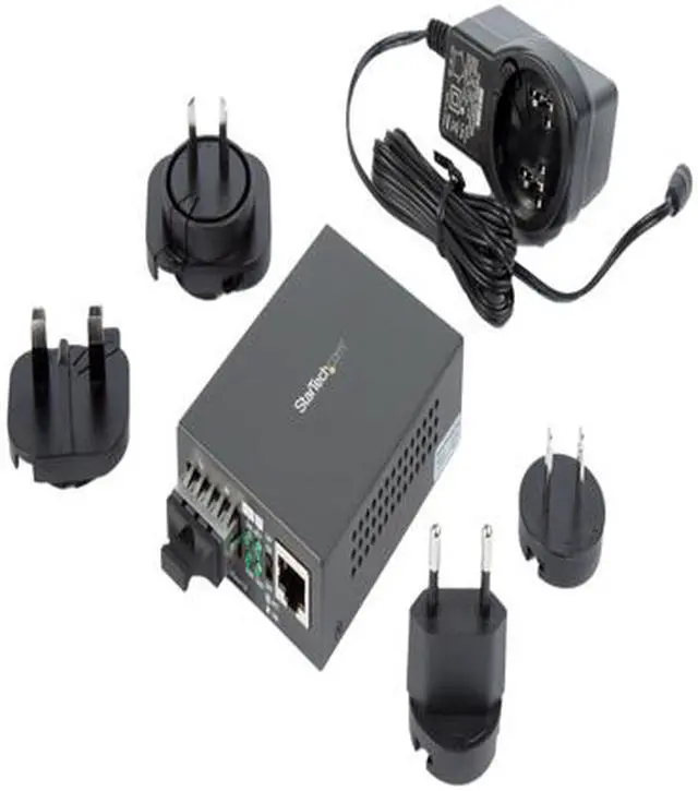 Alt view image 5 of 5 - StarTech.com Single Mode SC Fiber Ethernet Media Converter - 1000BASE-LX Gigabit Fiber Optic to Copper Bridge - 10/100/1000 Network 10km