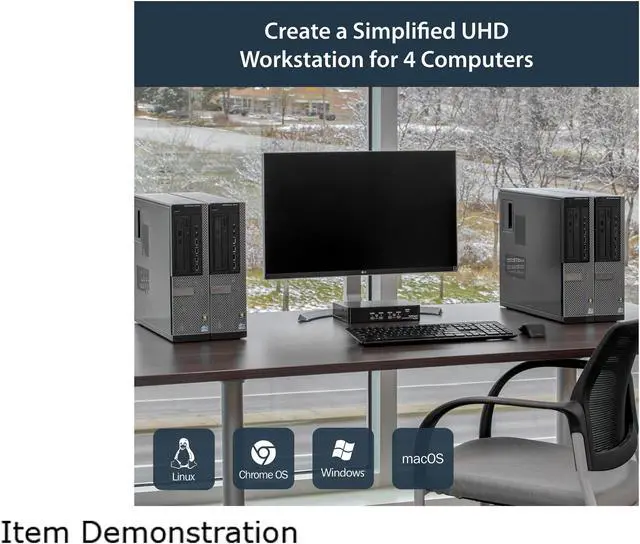 Alt view image 6 of 6 - DISPLAYPORT KVM SWITCH 4K 60HZ