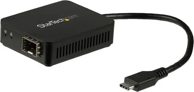Alt view image 3 of 4 - StarTech.com USB C to Fiber Optic Converter - Open SFP - USB 3.0 Gigabit Ethernet Network Adapter