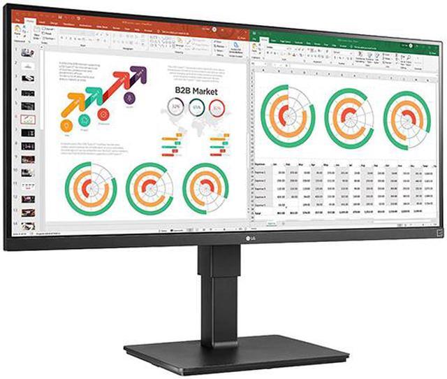 Alt view image 4 of 13 - LG 34" IPS UWQHD IPS Monitor 5 ms (GTG) FreeSync (AMD Adaptive Sync) HDMI, DisplayPort, USB, Audio Flat Panel 34BN770-B