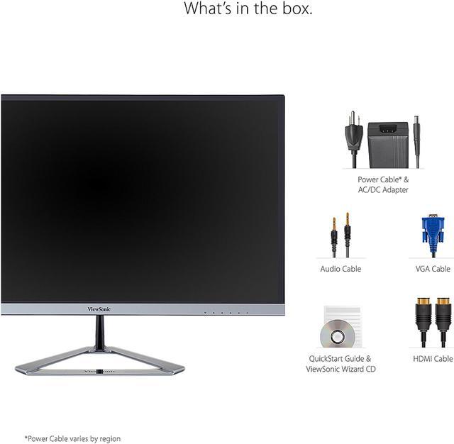 Alt view image 6 of 12 - ViewSonic VX2476-SMHD 24 Inch 1080p Widescreen IPS Monitor with Ultra-Thin Bezels, HDMI and DisplayPort