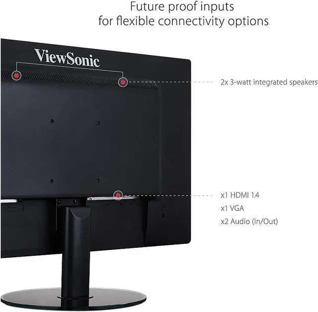 Alt view image 4 of 12 - ViewSonic VA2719-SMH 27 Inch IPS 1080p Frameless LED Monitor with HDMI and VGA Inputs for Home and Office
