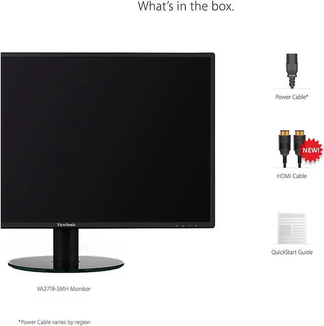 Alt view image 5 of 12 - ViewSonic VA2719-SMH 27 Inch IPS 1080p Frameless LED Monitor with HDMI and VGA Inputs for Home and Office