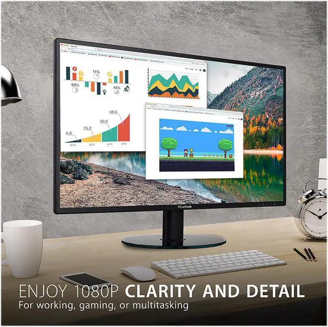 Alt view image 2 of 12 - ViewSonic VA2719-SMH 27 Inch IPS 1080p Frameless LED Monitor with HDMI and VGA Inputs for Home and Office