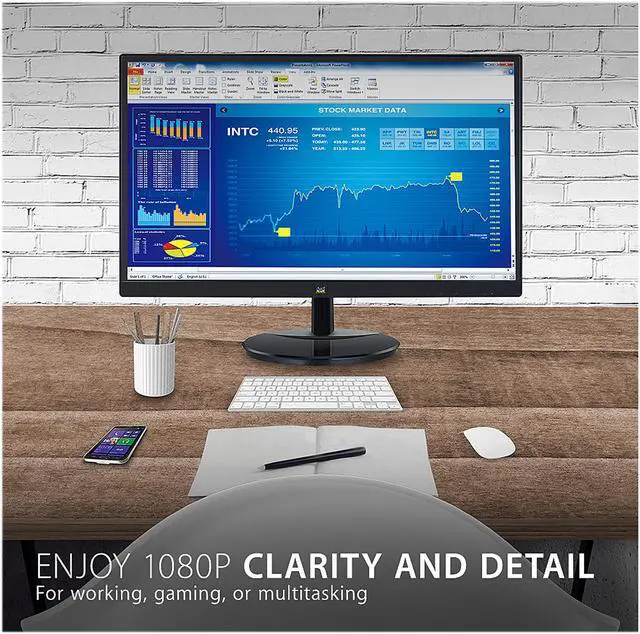 Alt view image 2 of 11 - ViewSonic VA2459-SMH 24 Inch IPS 1080p Frameless LED Monitor with HDMI and VGA Inputs