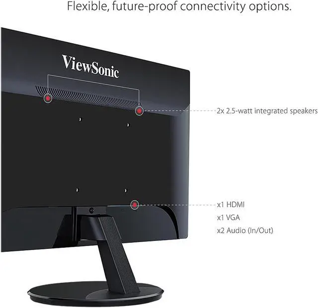 Alt view image 4 of 11 - ViewSonic VA2459-SMH 24 Inch IPS 1080p Frameless LED Monitor with HDMI and VGA Inputs