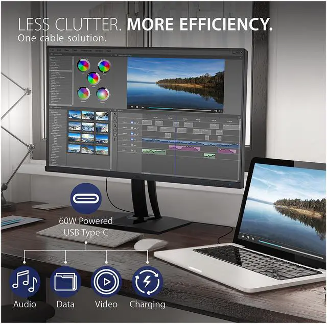 Alt view image 3 of 17 - ViewSonic VP2785-4K 27 Inch Premium IPS 4K Monitor with Advanced Ergonomics, ColorPro 99%A AdobeRGB Rec 709, 14-bit 3D LUT, Eye Care, 65W USB C, HDMI, DP for Home and Office