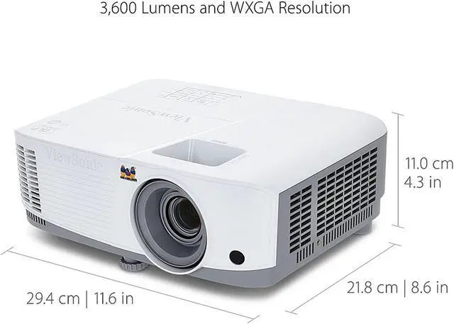 Alt view image 4 of 11 - ViewSonic 4000 Lumens WXGA High Brightness Projector for Home and Office with HDMI Vertical Keystone (PA503W)