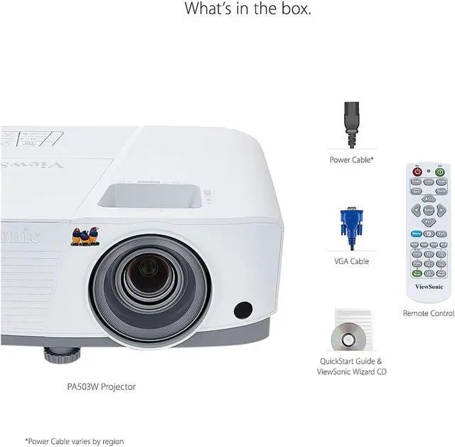 Alt view image 6 of 11 - ViewSonic 4000 Lumens WXGA High Brightness Projector for Home and Office with HDMI Vertical Keystone (PA503W)
